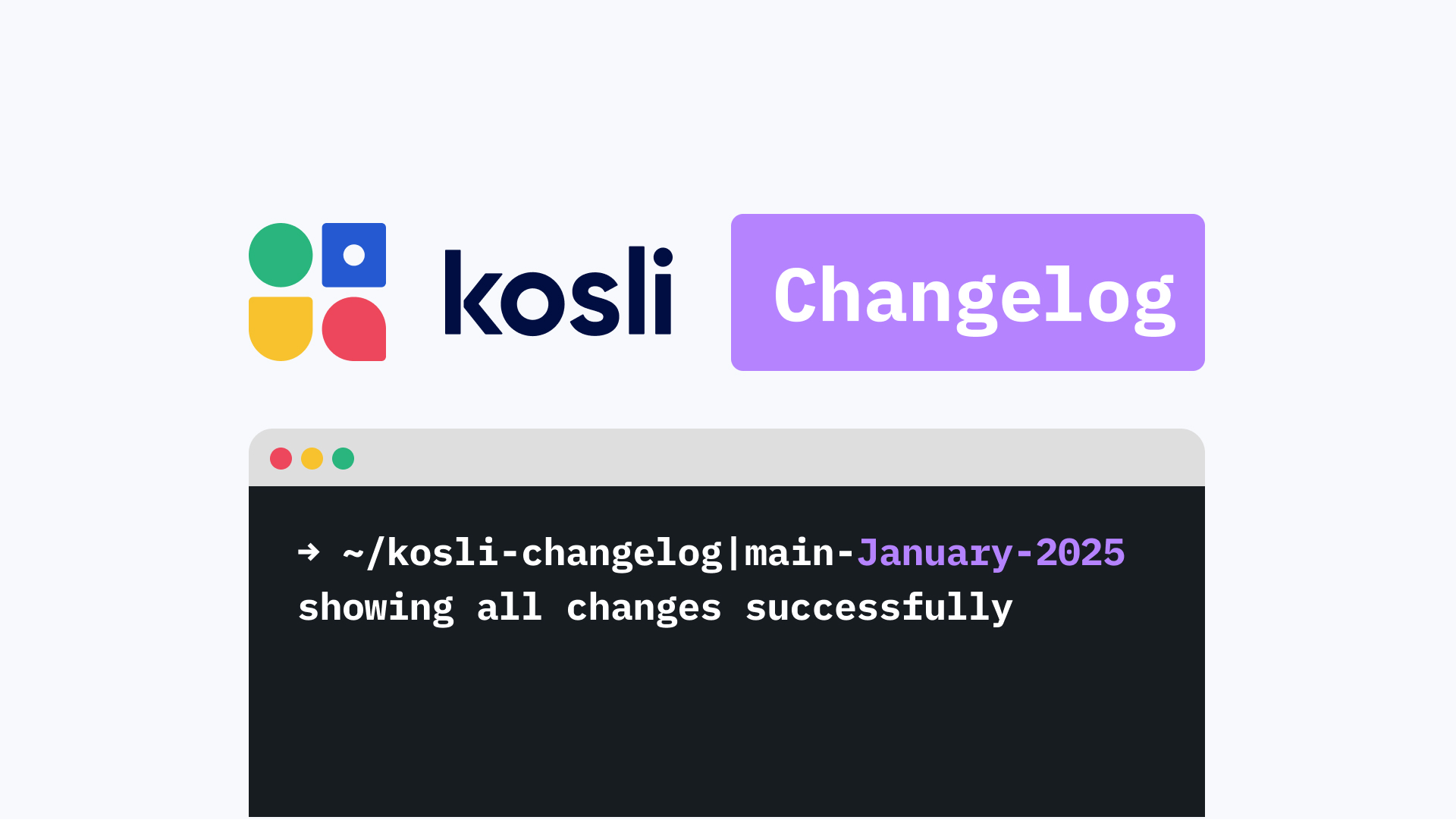 kosli changelog image for january 2025