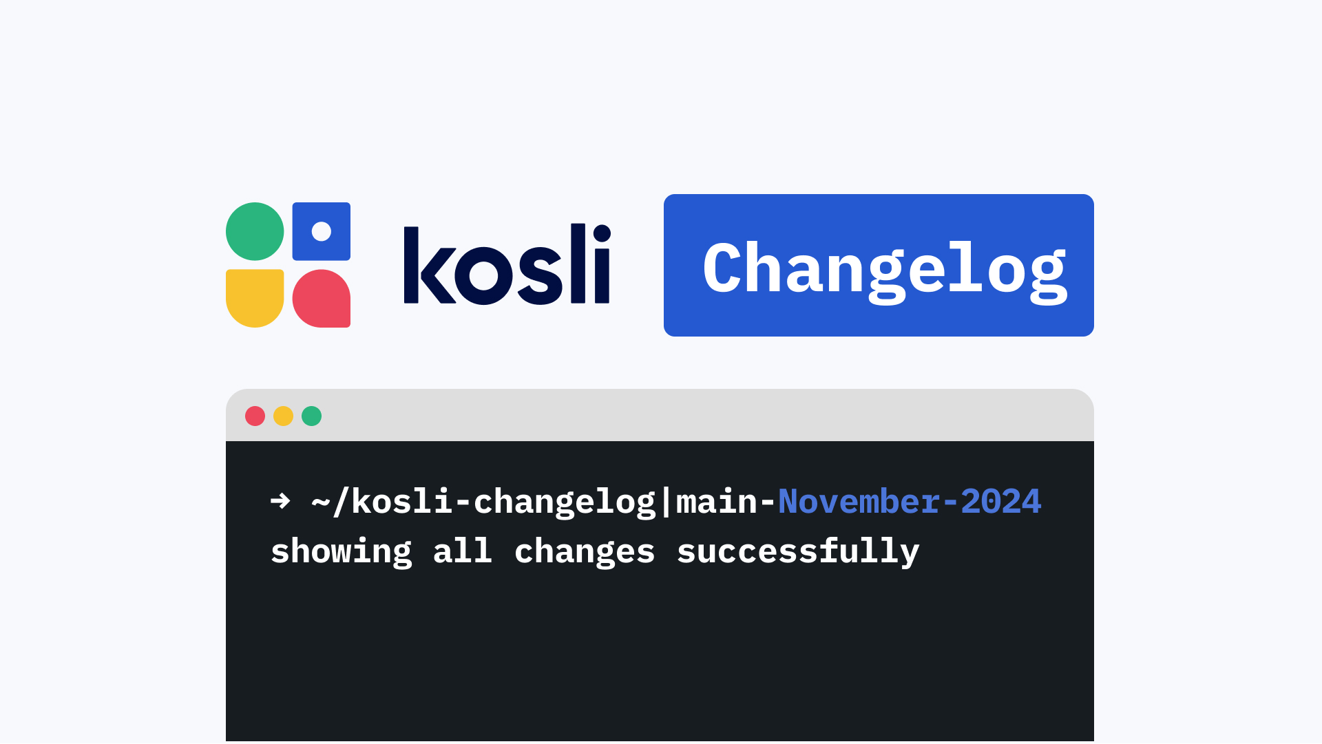 kosli changelog november 2024