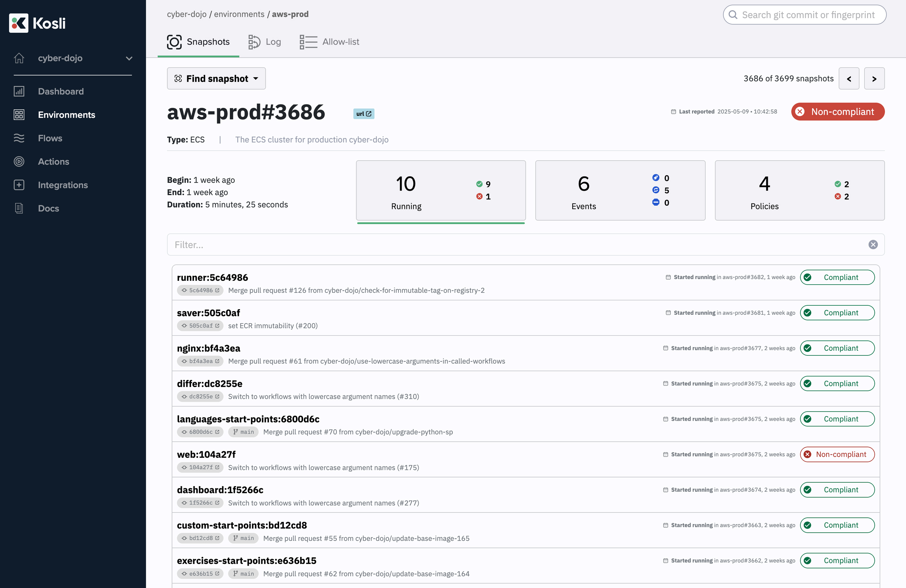 Detect unauthorized changes and drift