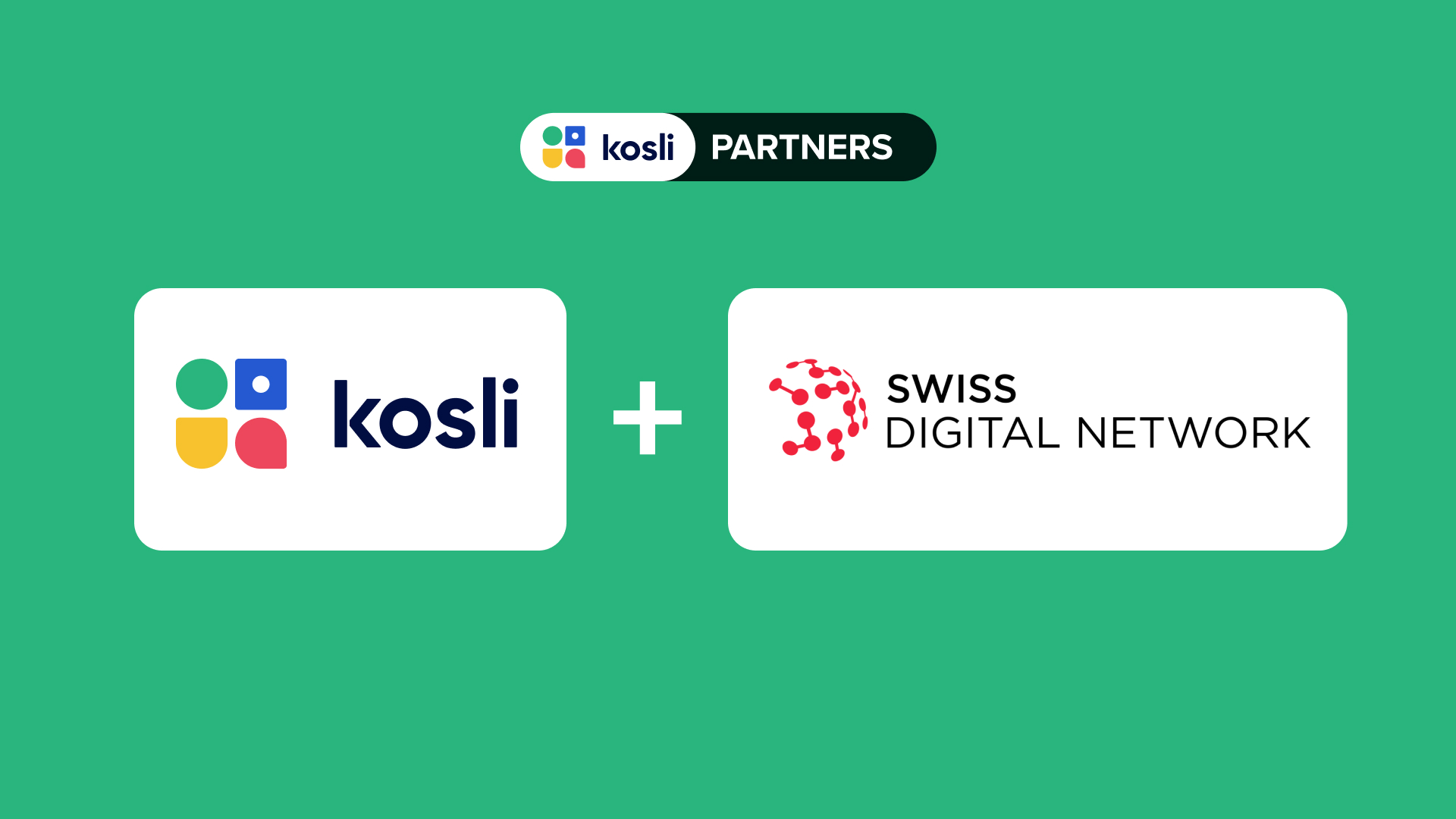 Kosli logo and Swiss Digital Network logo